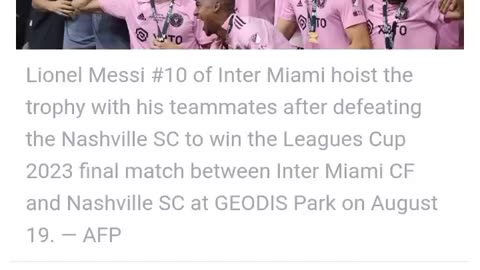Messi leads inter Miami to first trophy with leagues cup win