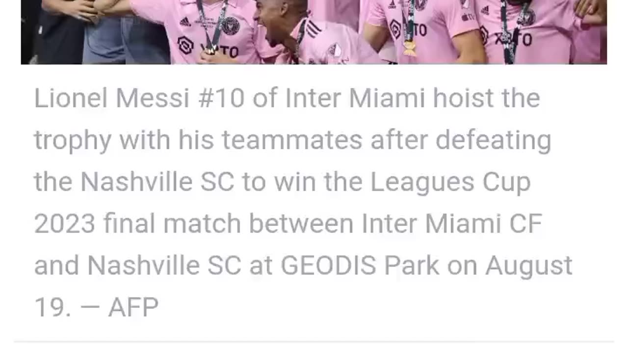 Messi leads inter Miami to first trophy with leagues cup win