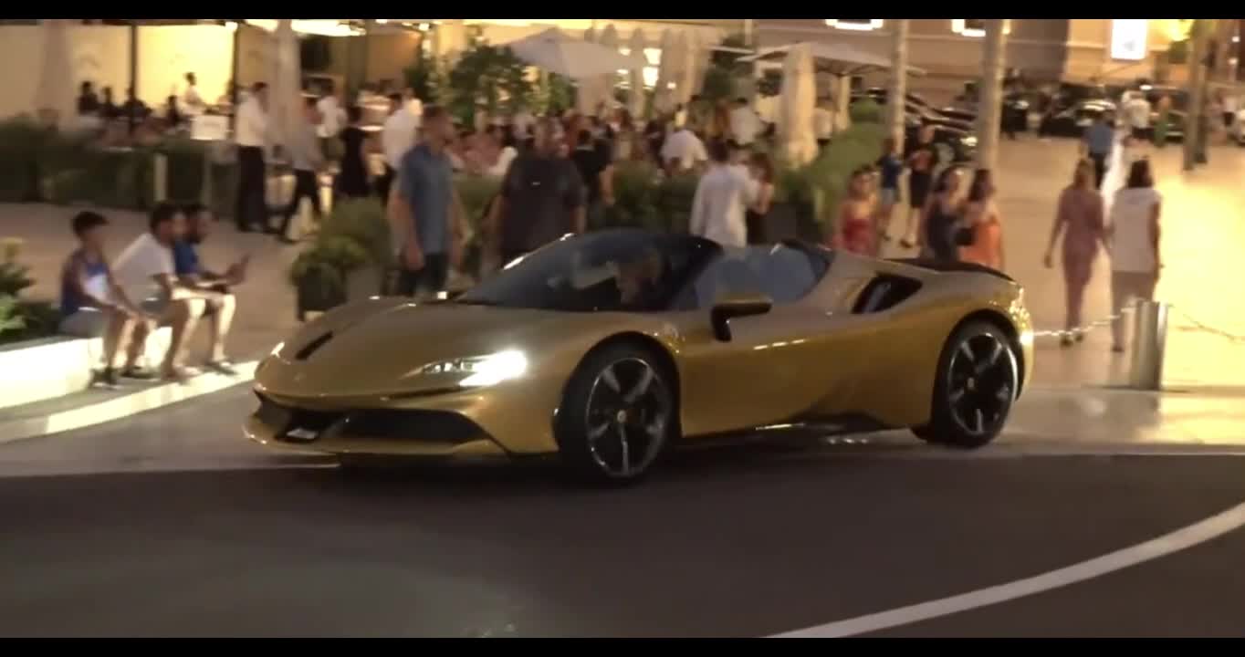 Limited edition sports car street shooting