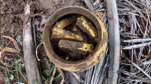 3 HUGE GOLDEN JAR FULL OF TREASURES RECOVERED IN THE PHILIPPINES.