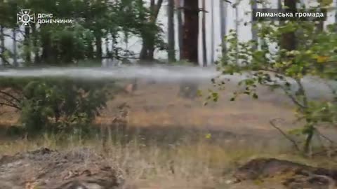 Donetsk: liquidation of a large-scale forest fire in the Liman region continues