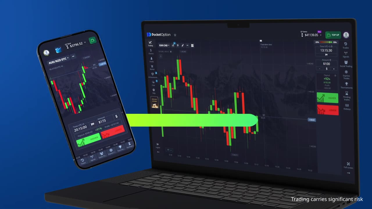 Pocket Option Broker Demo Account Trading Tutorial Free $50000 Demo Account With Pocket Option