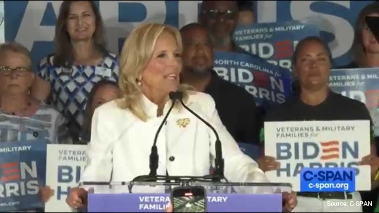 WATCH: Power-Hungry Jill Biden Campaigns Solo For Joe As Brandon Rests At White House