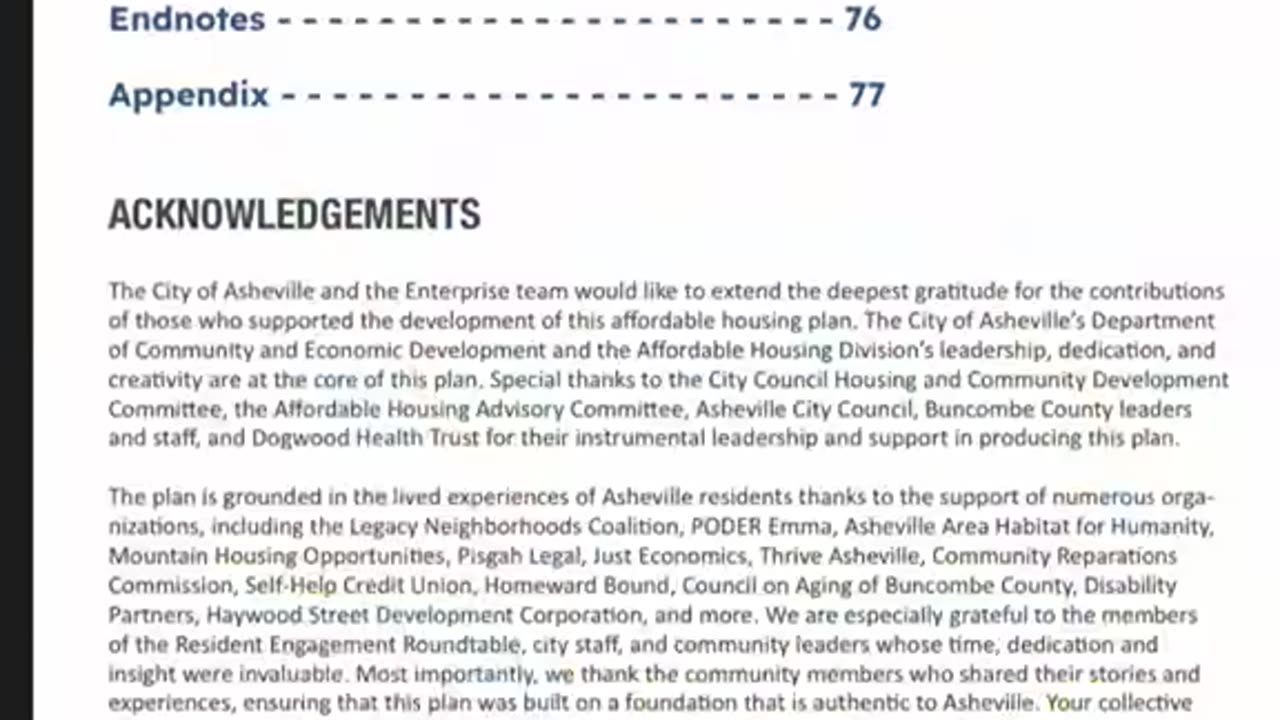 What Was in the Ashville, NC Housing Plan Have in it Right Before the Hurricane?!!!!