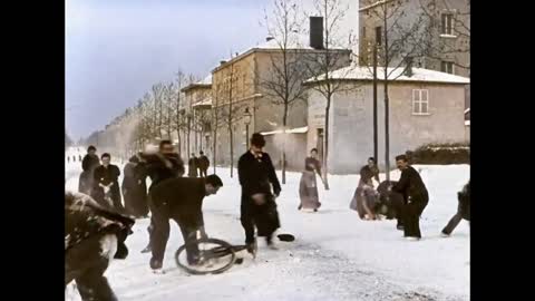 Snowball Fight From 1896 In Lyon, France (124 years ago)