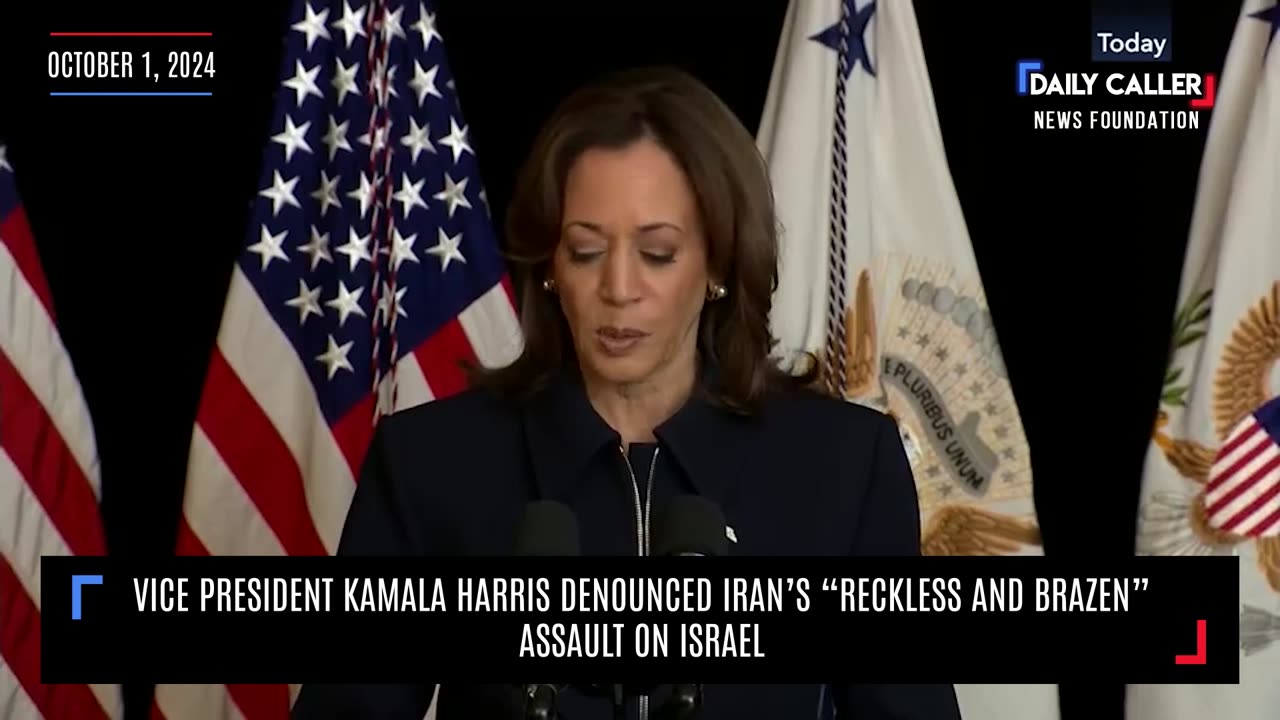 Vice President Kamala Harris Denounced Iran’s “Reckless And Brazen” Assault On Israel