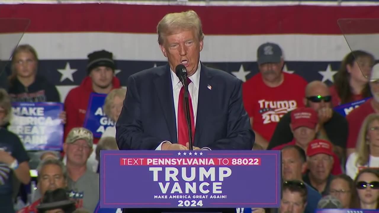 Former president Donald Trump holds a campaign event in Erie, Pa. - September 29, 2024