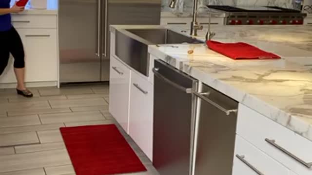 She caught her and got her wet