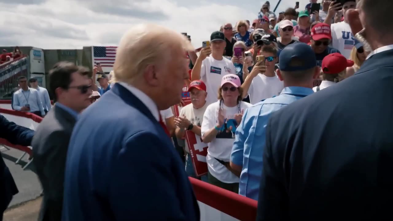 TRUMP GREETS WOMAN WHO FAINTED AT RALLY