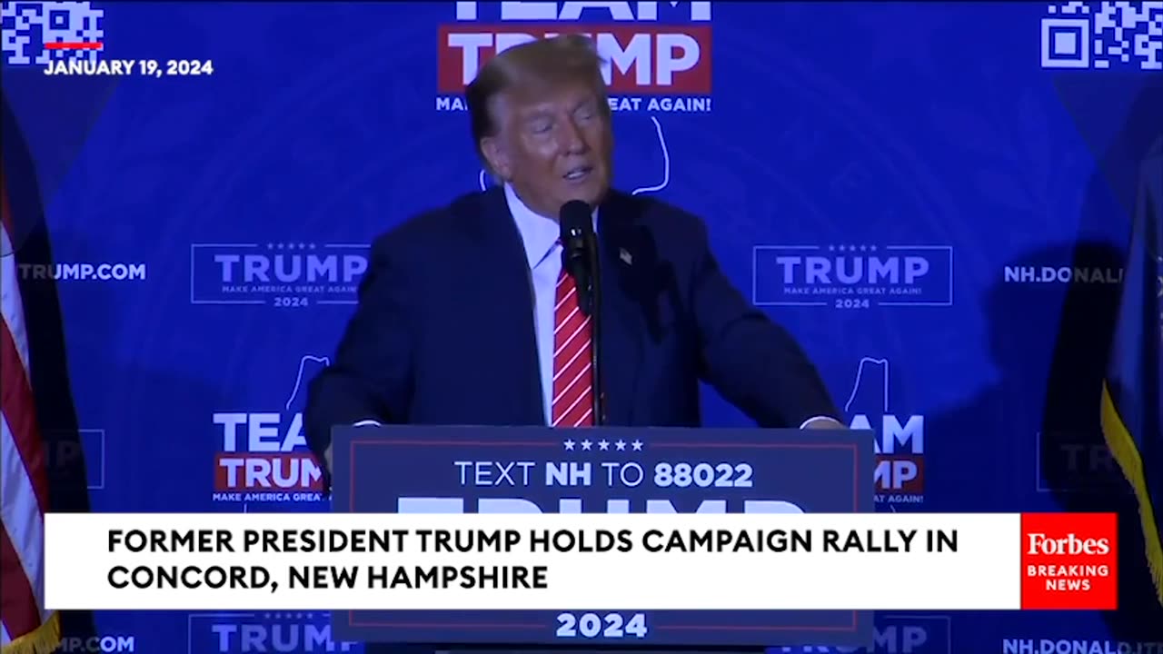 Trump Rips Haley And DeSantis At Campaign Rally Featuring Tim Scott In Concord, New Hampshire | Full