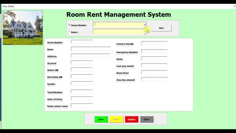 Room Rent Management System in Excel using VBA || House rental Management system project-House rant