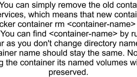 Dockercompose forcerecreate specific service