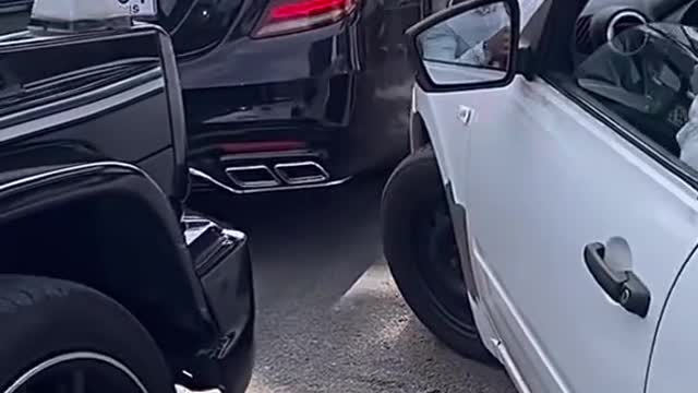 The car scraped while turning a corner