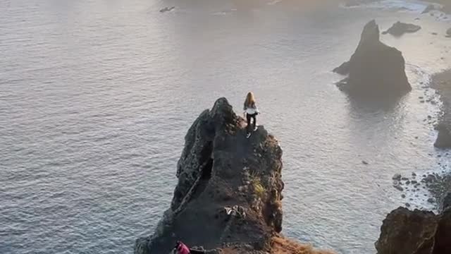 Standing in a painting