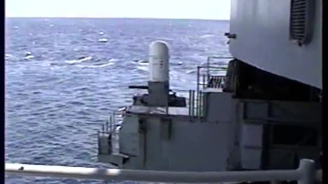 50 cal gun shoot and CIWS shoot USS CONSTELLATION CV64 1999