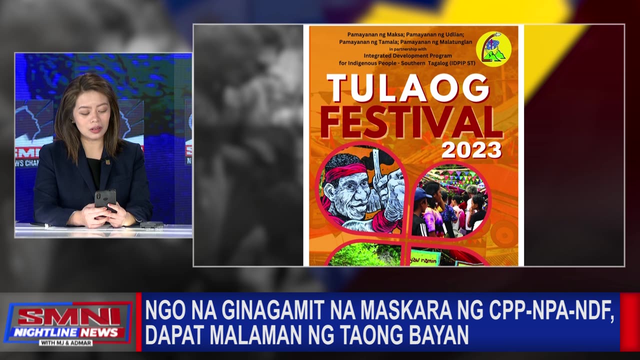 NGO na ginagamit na maskara ng C P P N P A N D F, dapat malaman ng taong bayan