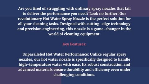 The Nozzle That Delivers Unmatched Performance