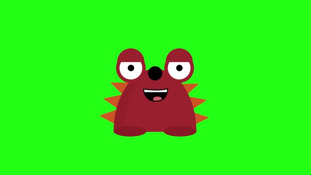 Hedgehog animation on green background.