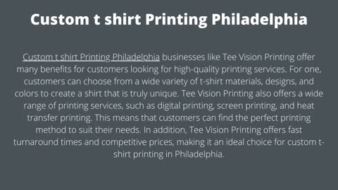 Custom t shirt Printing Philadelphia