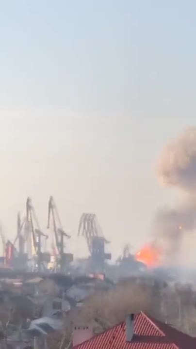 Russian warship destroyed in occupied port of Berdyansk, says Ukraine