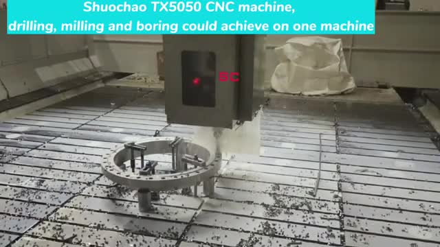 Shuochao TX5050 CNC machine, makes drilling, milling and boring possible on one