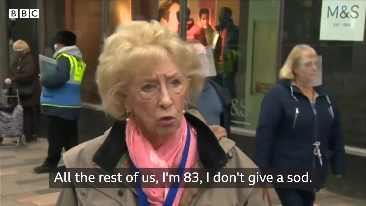 83 year old British Yorkshire woman vs lockdowns