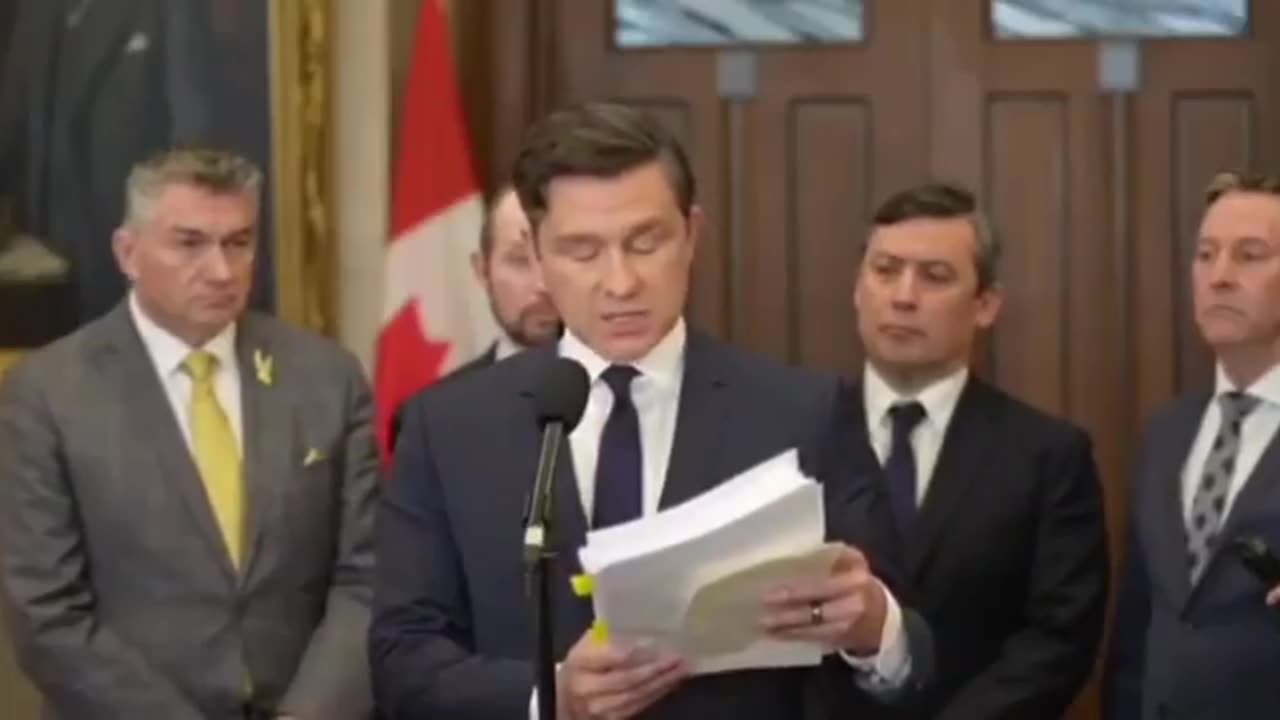 Chaught on Camera Poilievre Reviels Documents Trudeau Has Been Covering Up