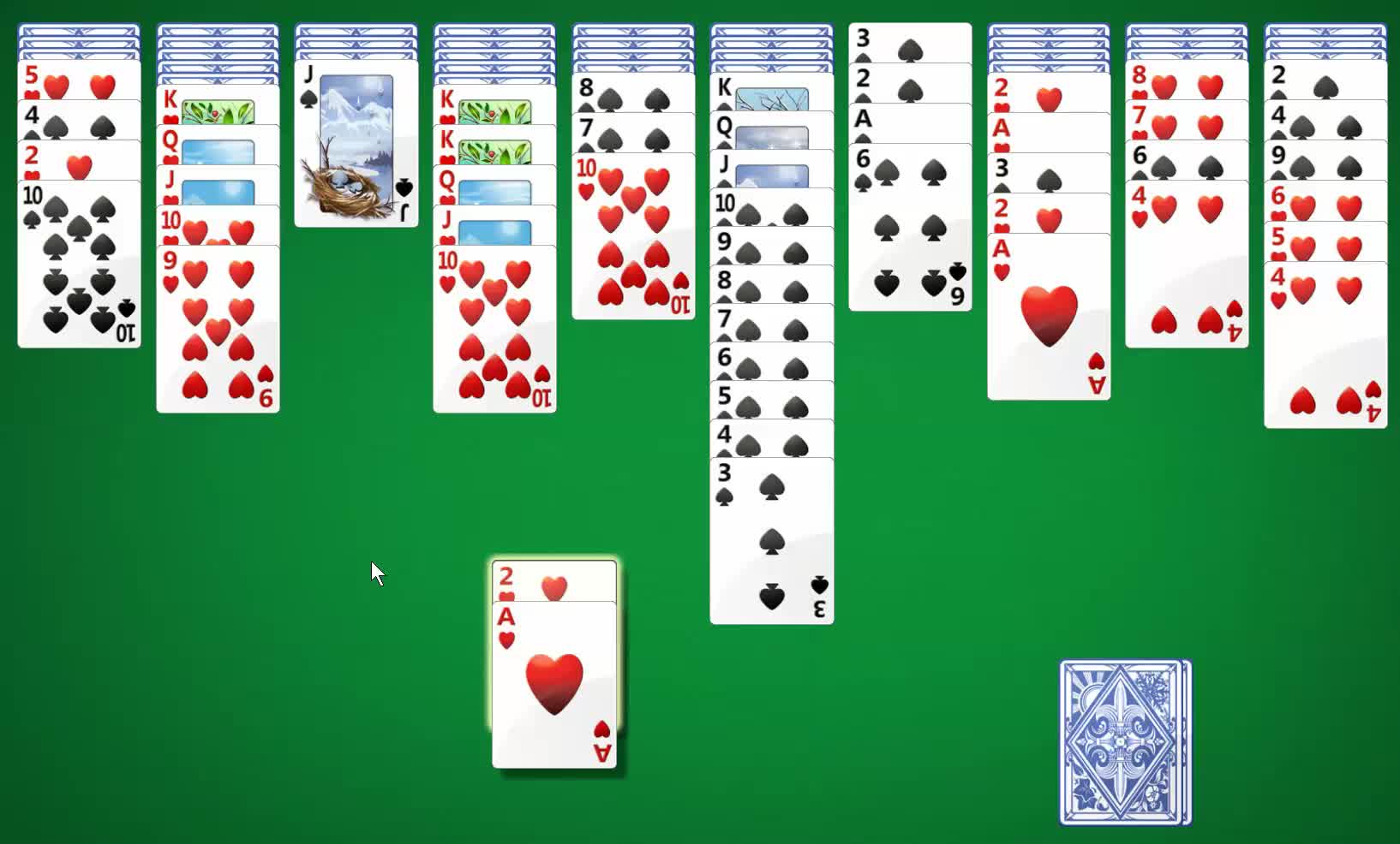 Busy at work...playing solitaire.
