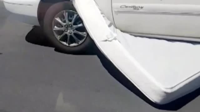 Mattress Stuck in Car Fail