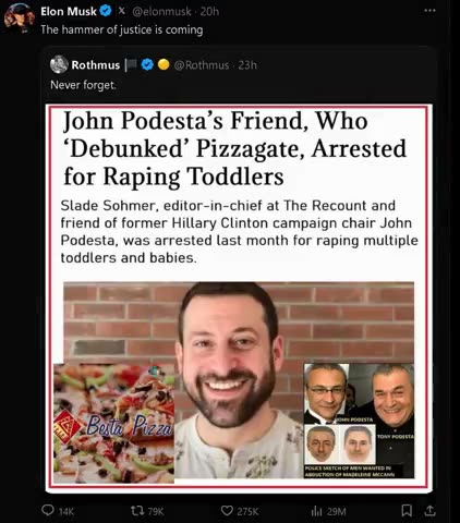 "The Hammer Of Justice Is Coming." - Elon Musk