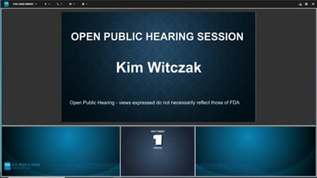 Kim Witczak - FDA meeting - 4/6/2022 public comment