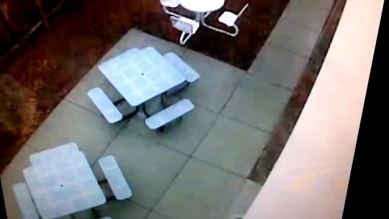 Ghost cought on security camera footage.