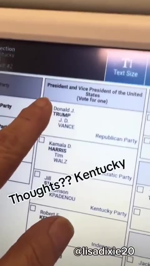 Voting Machines Prevents Kentuckians From Voting Donald Trump as president