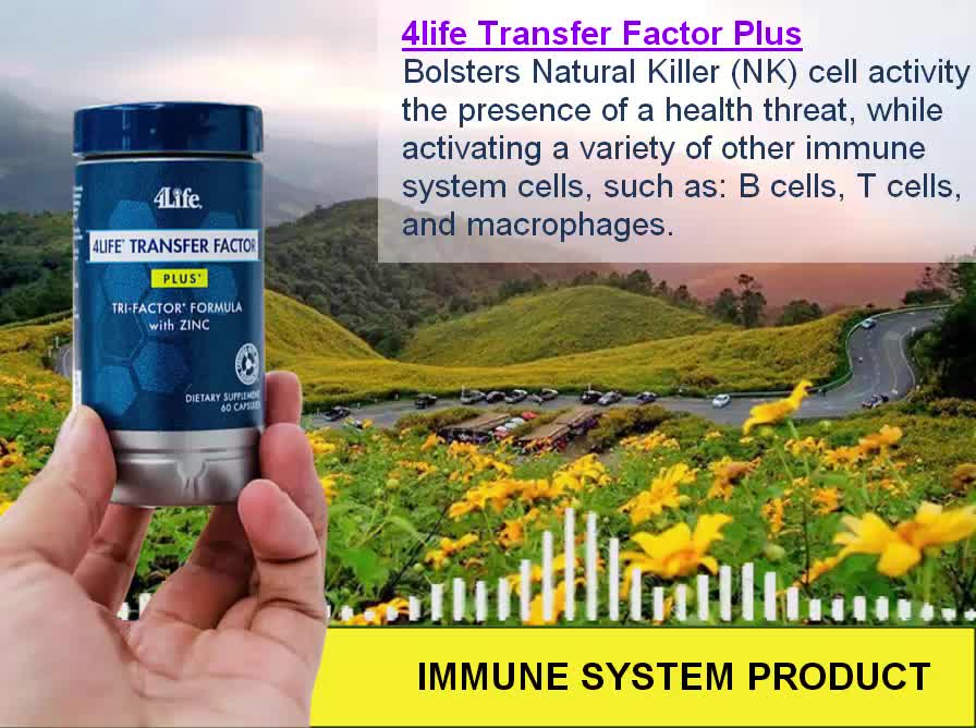 4Life Transfer Factor Plus Tri-Factor Formula bolsters Natural Killer (NK) cell activity