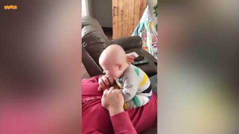 Funny dad and kids