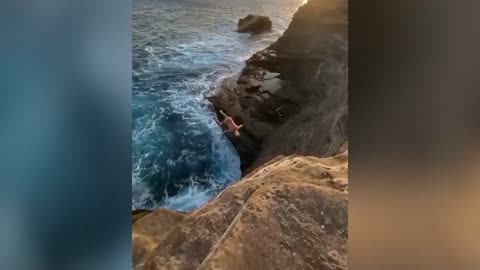 How much courage does it take to dive in this place