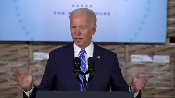 Biden: "When you see headlines and reports of mass firings, and hundreds of people losing their jobs, look at the bigger story...United went from 59% of their employees [vaccinated] to 99%..."