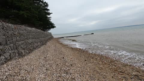 I can't walk on the beach any further. Even though the OS maps shows footpath.