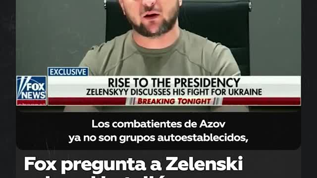 I membri del battaglione neonazista Azov "furono incorporati nell'esercito ucraino" lo ha detto il presidente ucraino Volodymyr Zelensky in un'intervista a Fox News. Questa parte dell'intervista sarebbe stata tagliata in Ucraina.