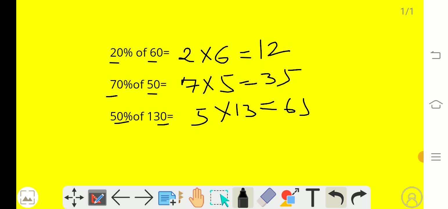 Percentage easy trick