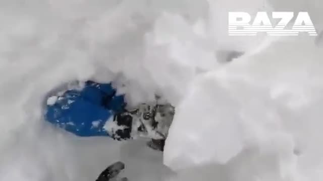 An avalanche covered a snowboarder in the Krasnodar Territory.