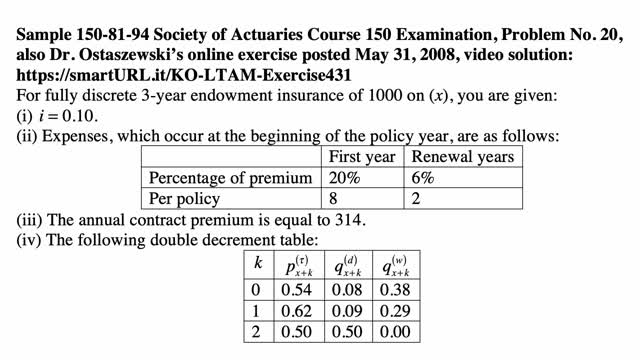 Exam LTAM exercise for October 4, 2021