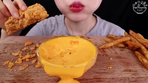 KFC CHICKEN, CHEESE BALL, CHEESE STICKS, FRIES, CHEESE SAUCE｜ASMR MUKBANG｜KFC치킨 치즈볼 치즈스틱 감자튀김 치즈소스먹방