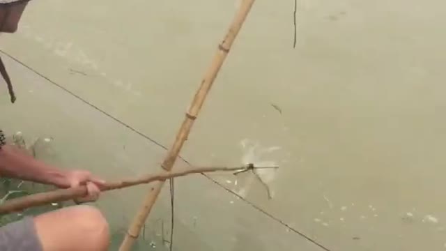 UNIQUE TECHNIQUE TO FISH. WANNA GO FISHING LIKE THIS ON YOUR HOLIDAYS😉