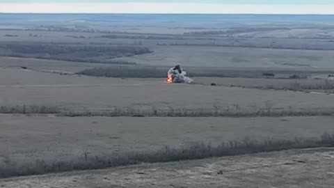 Overloaded Russian APC Detonates and Another Destroyed as Assault Group is Wiped Out