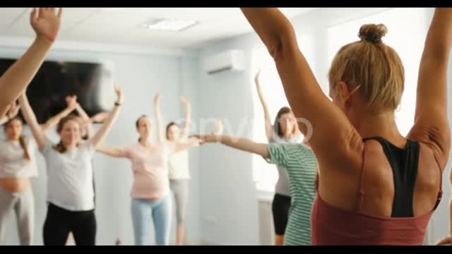 Pregnant Women Practicing Fitness Enjoying Healthy Lifestyle