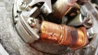 Honda Z50 magneto coil damaged from screwdirver