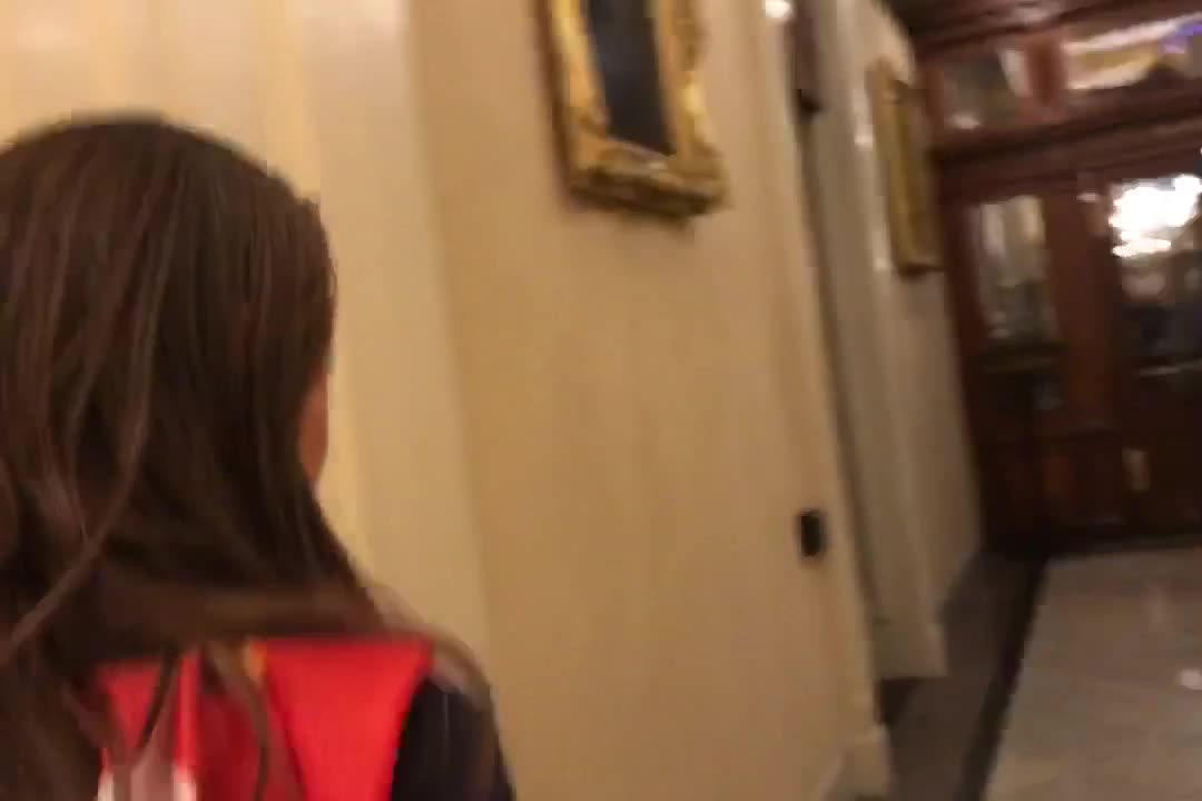 Ashli Babbitt First Approaches the Speaker's Lobby Doors