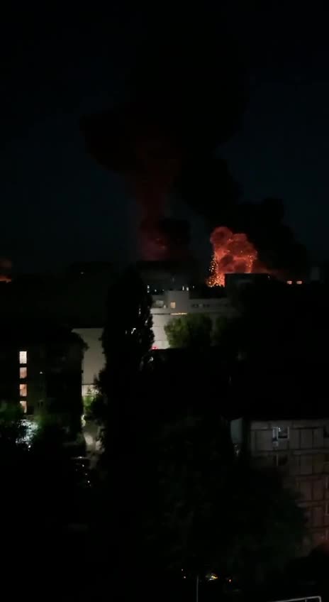 Footage of rocket strikes on the territory of the Yuzhmash