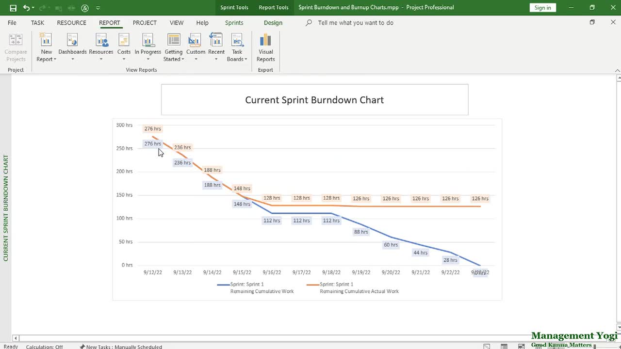 MANAGEMENT YOGI: MASTERING MS PROJECT AGILE: Sprint Burndown and Burnup Charts